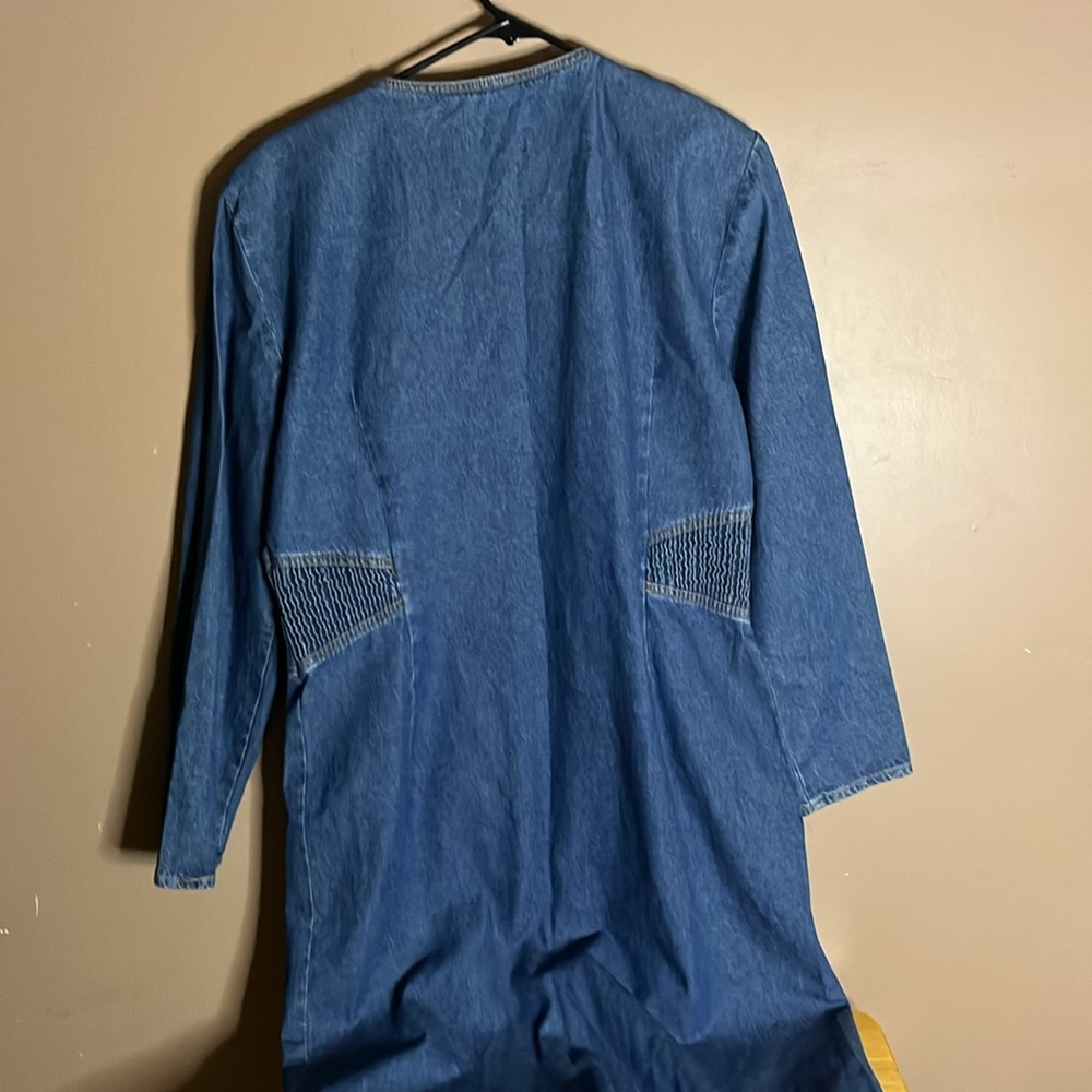 😄Vintage 70’s maxi jean dress full length button down - Picture 5 of 5